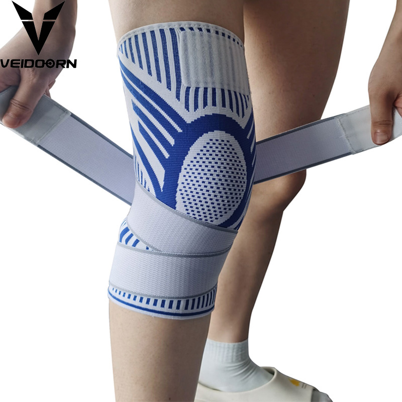 Gear For Crossfit - 1PC Heren Compressie Sport Crossfit Kniebeschermers