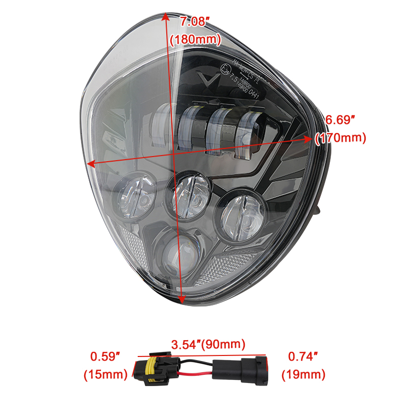 Zwarte LED Motorfiets Koplamp  - Crossfit Victory recensie en prijs