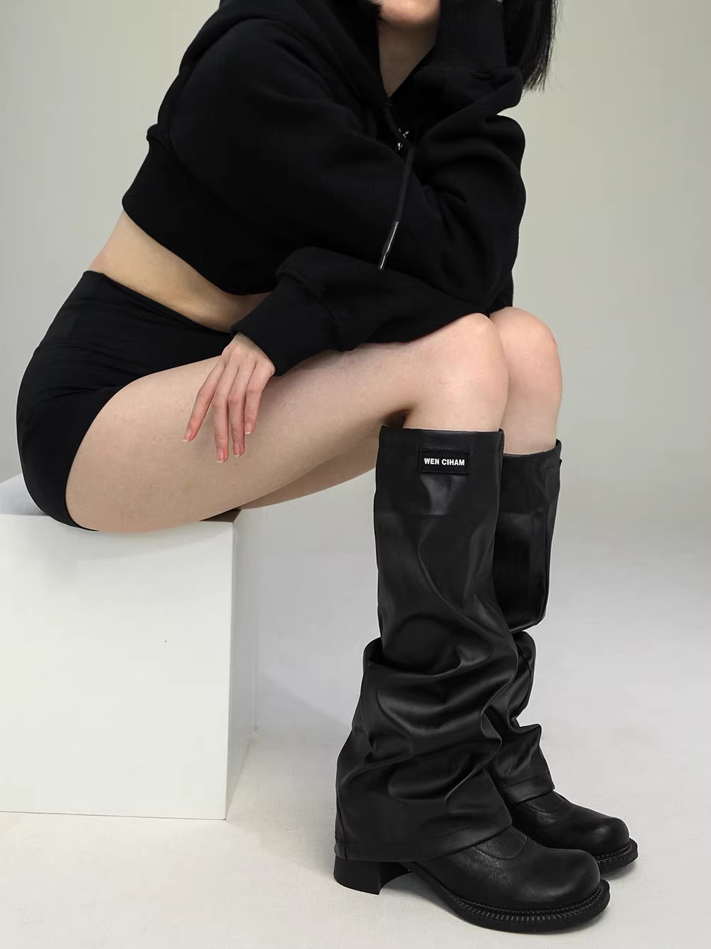 Dames PU-leer been enkel knie  - Knee Sleeve Pair recensie en prijs